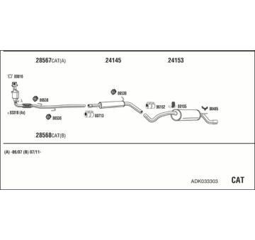 Výfukový systém WALKER ADK033303