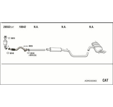 Výfukový systém WALKER ADK033363