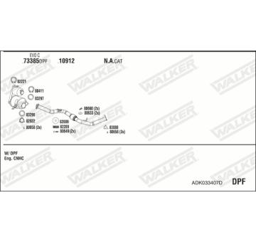Výfukový systém WALKER ADK033407D