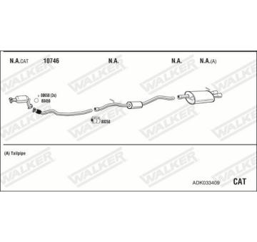 Výfukový systém WALKER ADK033409