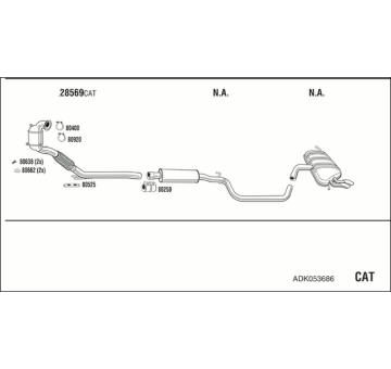 Výfukový systém WALKER ADK053686