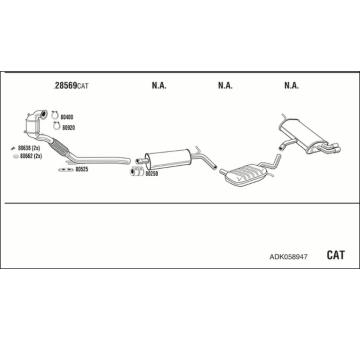 Výfukový systém WALKER ADK058947