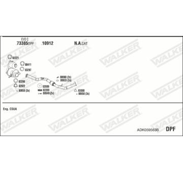 Výfukový systém WALKER ADK059563B