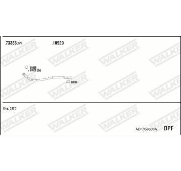 Výfukový systém WALKER ADK059633A
