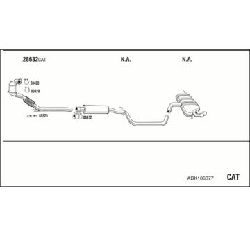 Výfukový systém WALKER ADK106377