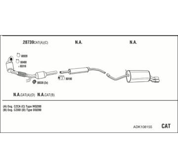 Výfukový systém WALKER ADK108155