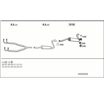 Výfukový systém WALKER AR20205B