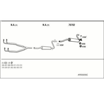 Výfukový systém WALKER AR20205C