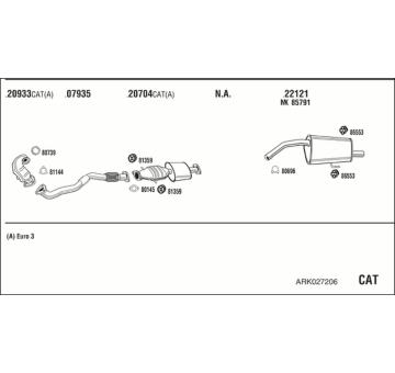 Výfukový systém WALKER ARK027206