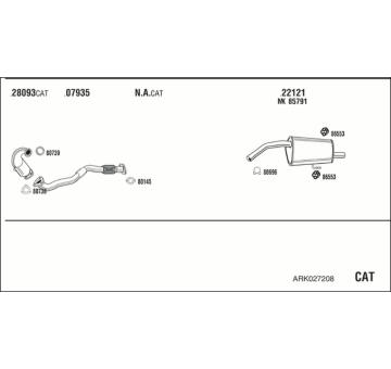 Výfukový systém WALKER ARK027208