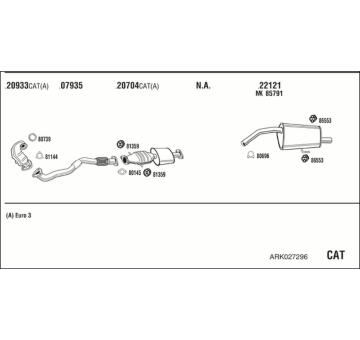 Výfukový systém WALKER ARK027296