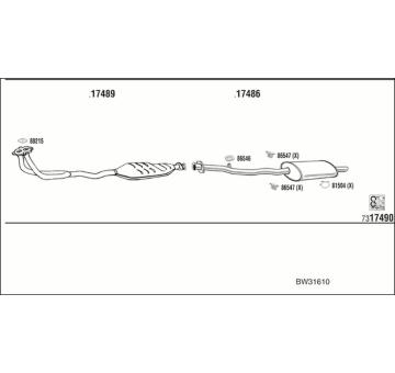 Výfukový systém WALKER BW31610