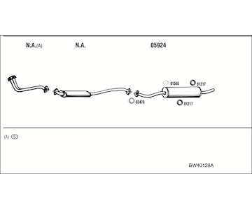 Výfukový systém WALKER BW40128A