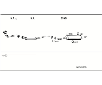 Výfukový systém WALKER BW40128B