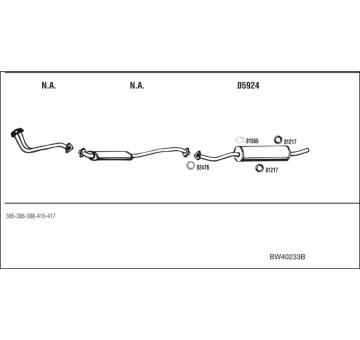 Výfukový systém WALKER BW40233B