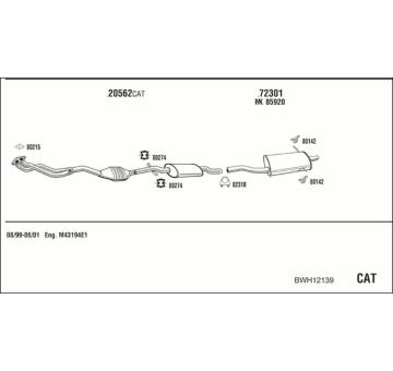 Výfukový systém WALKER BWH12139