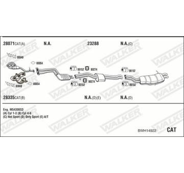 Výfukový systém WALKER BWH14922