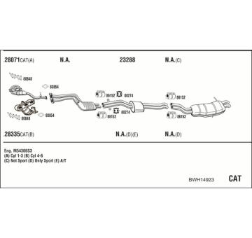 Výfukový systém WALKER BWH14923