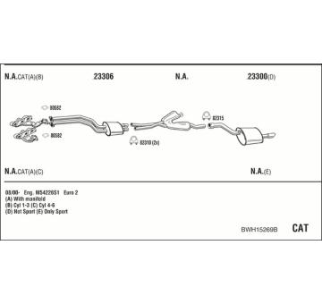 Výfukový systém WALKER BWH15269B