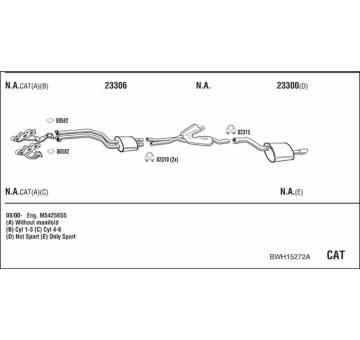 Výfukový systém WALKER BWH15272A