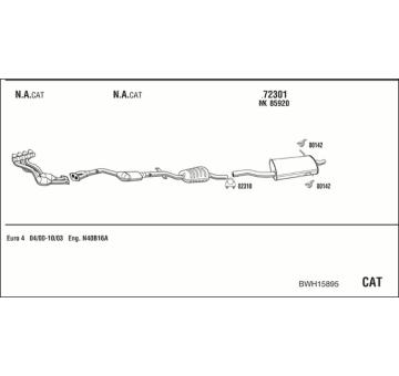 Výfukový systém WALKER BWH15895
