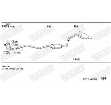 Výfukový systém WALKER BWH25445BA