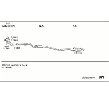 Výfukový systém WALKER BWH25489AA