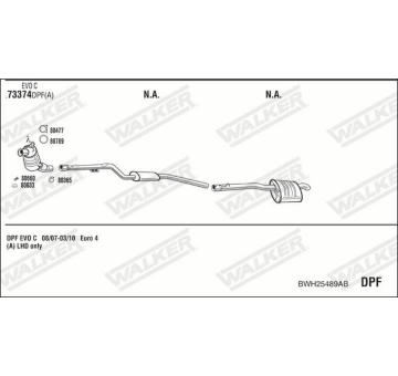 Výfukový systém WALKER BWH25489AB