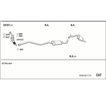 Výfukový systém WALKER BWH32177A