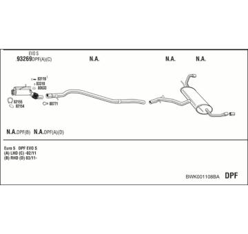 Výfukový systém WALKER BWK001108BA