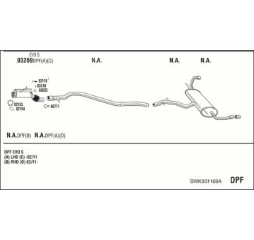 Výfukový systém WALKER BWK001169A