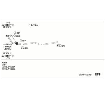 Výfukový systém WALKER BWK005671B