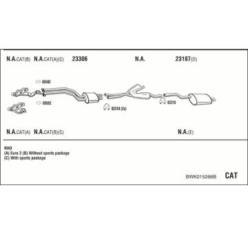 Výfukový systém WALKER BWK015266B