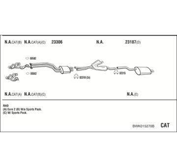Výfukový systém WALKER BWK015270B