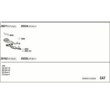 Výfukový systém WALKER BWK015450A