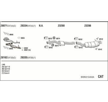 Výfukový systém WALKER BWK015453A