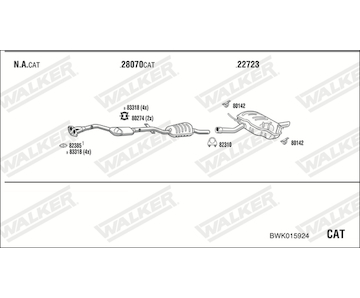 Výfukový systém WALKER BWK015924