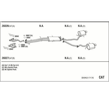 Výfukový systém WALKER BWK017176