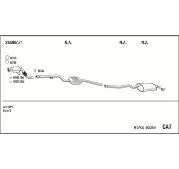 Výfukový systém WALKER BWK019025A