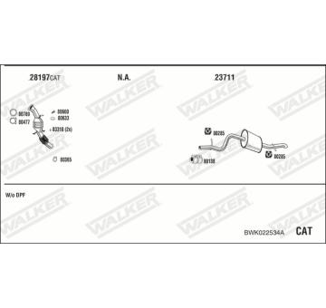 Výfukový systém WALKER BWK022534A