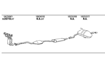 Výfukový systém WALKER BWK022954