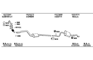 Výfukový systém WALKER BWK025466A