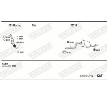 Výfukový systém WALKER BWK025475A