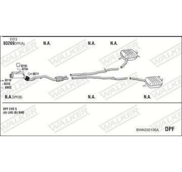 Výfukový systém WALKER BWK032105A