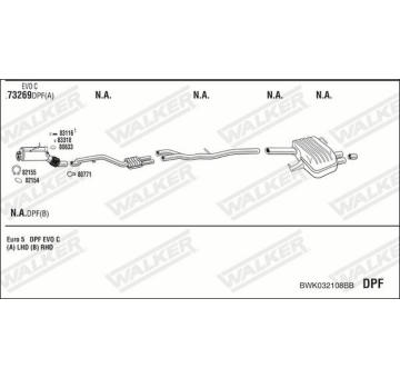 Výfukový systém WALKER BWK032108BB