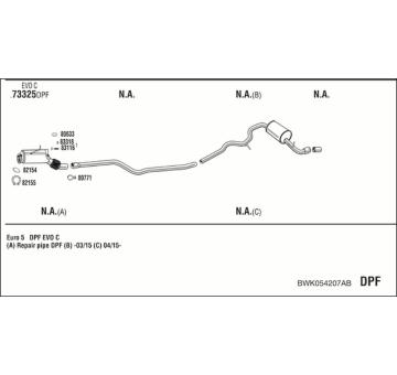 Výfukový systém WALKER BWK054207AB