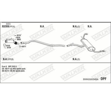 Výfukový systém WALKER BWK059334BA