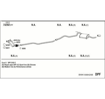 Výfukový systém WALKER BWK100842AB