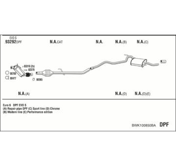 Výfukový systém WALKER BWK100850BA