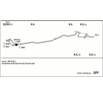 Výfukový systém WALKER BWK100890AA